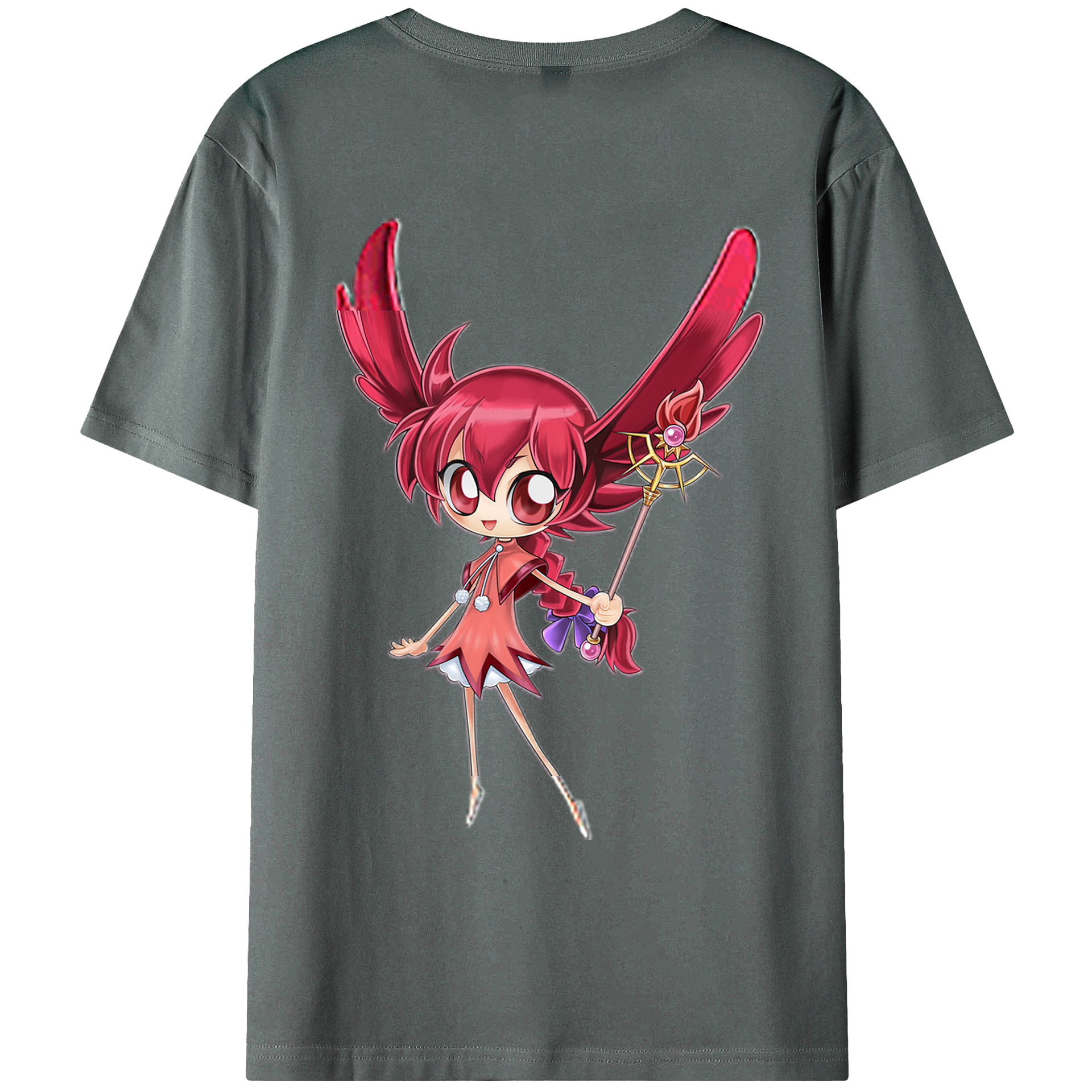 （画像用） 遊☆戯☆王 Yu-Gi-Oh! 綿100％ メンズ半袖Tシャツ（バックプリント） 通気性